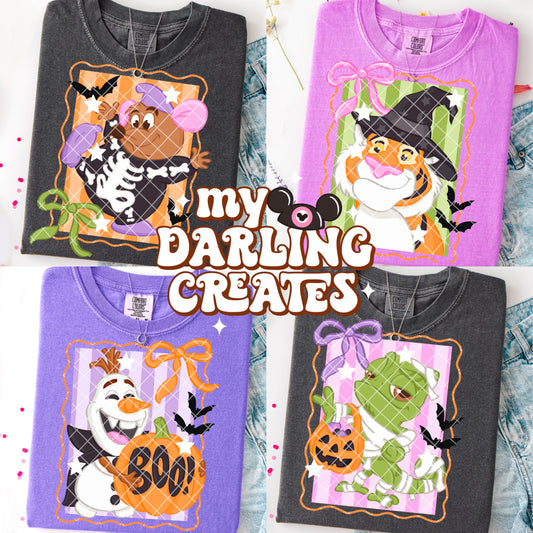 (5) Spooky Coquette Sidekicks PNG - Includes Separates