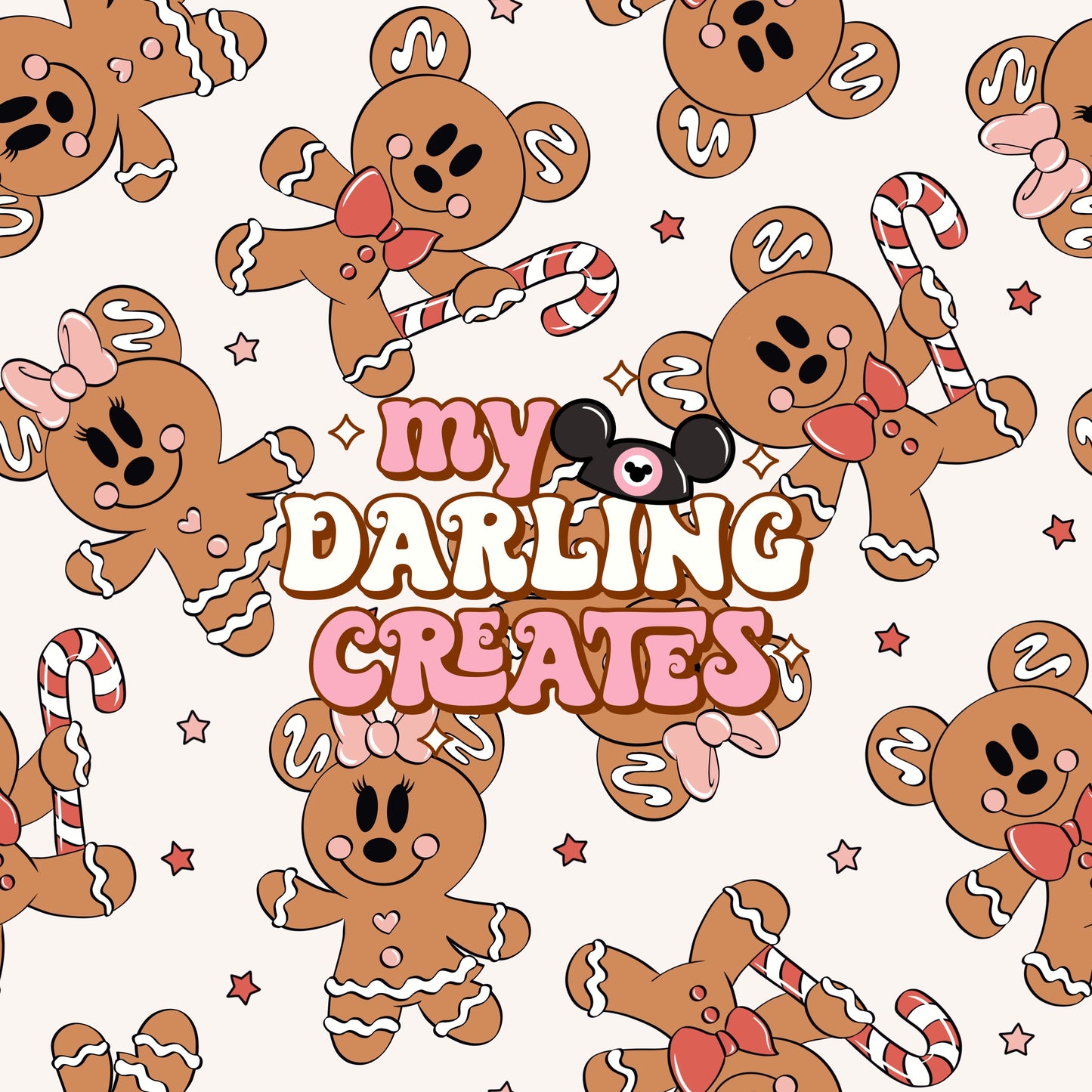 Magical Gingerbread Cookies - Seamless Pattern