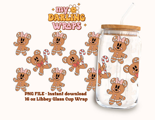 Gingerbread Cookies - Cup Wrap PNG
