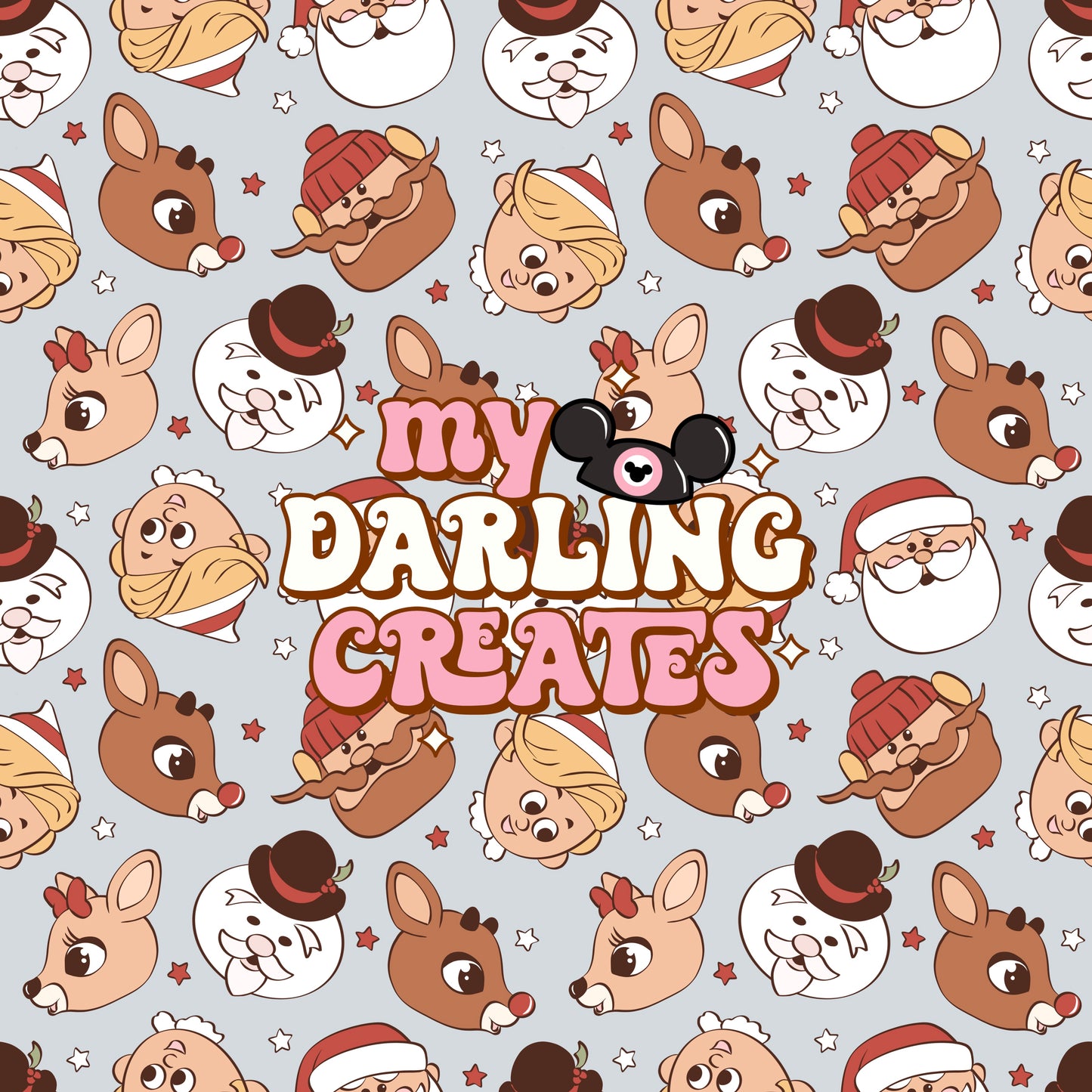 Reindeer and Friends Boys (3) - Seamless Pattern