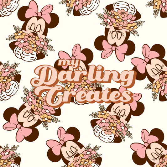 Floral Mouse - Seamless Pattern
