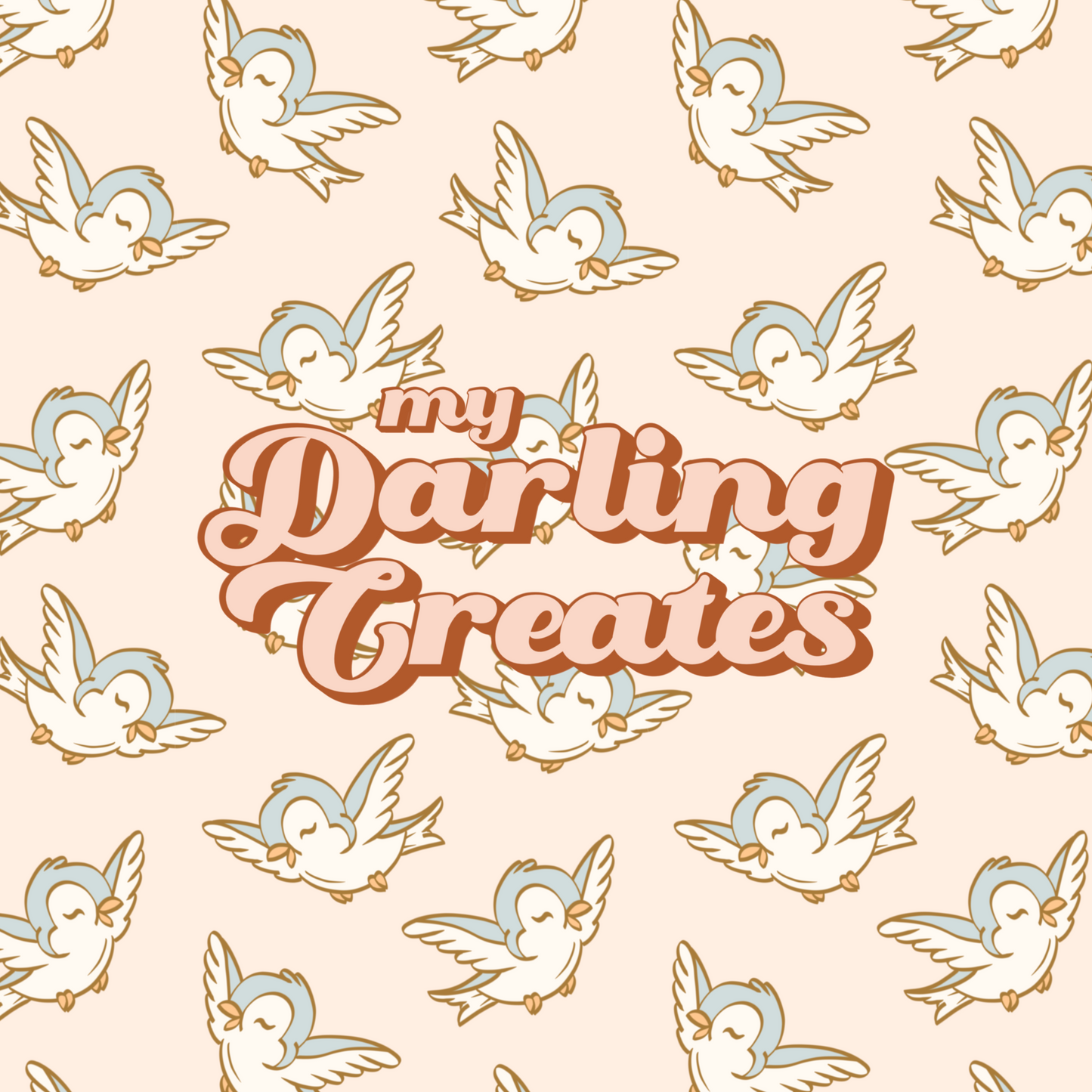 Darling Birds - Seamless Pattern