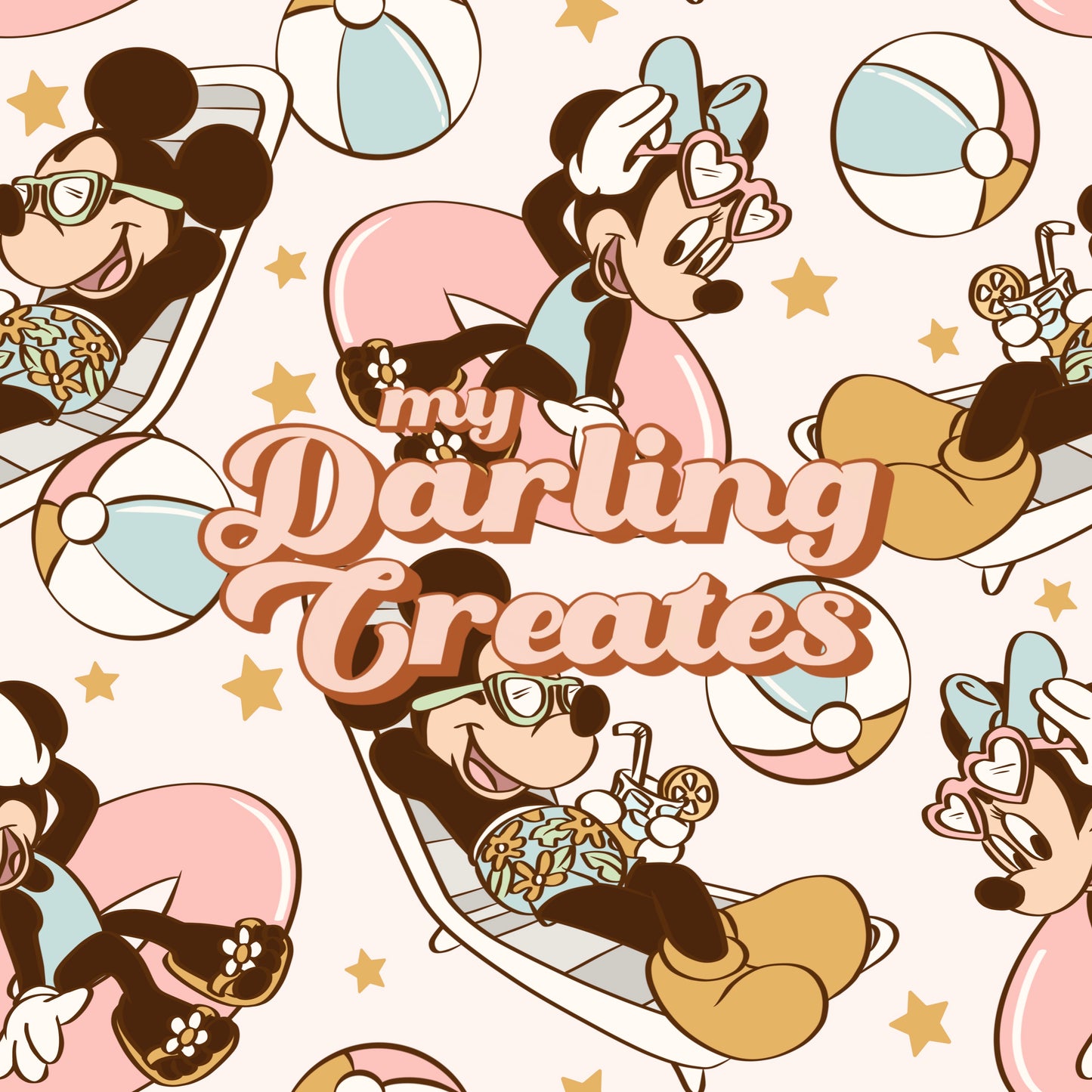 Mouse Pool Party (2) - Seamless Pattern