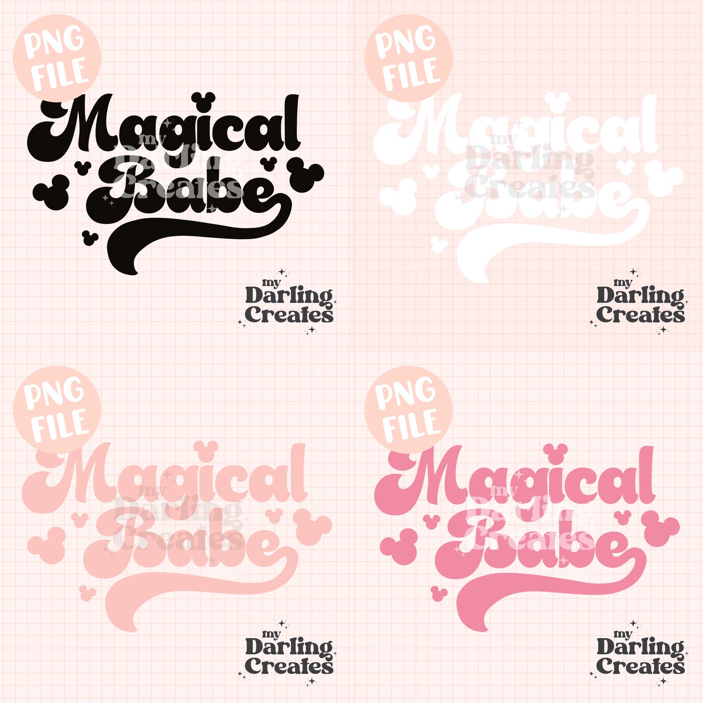 Magical Babe PNG (4 colors)