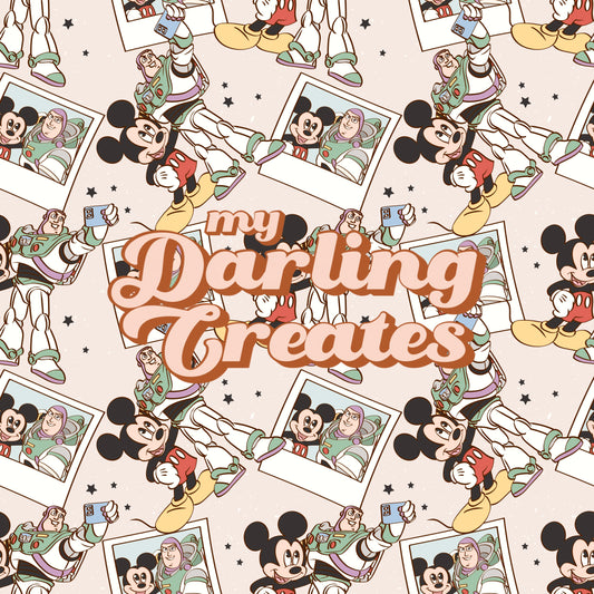 Selfie with the Mouse - Seamless Pattern