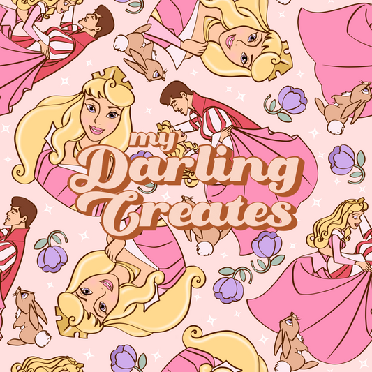 Pink Princess and Prince - Seamless Pattern